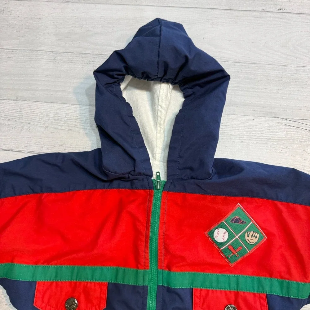Vintage‎ weather tamer baby colorblock baseball jacket 12 months